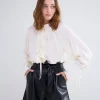 Blouse Met Franjes En Opstaande Kraag>Summum Discount