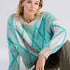 Boxy Argyle Sweater>Summum Discount