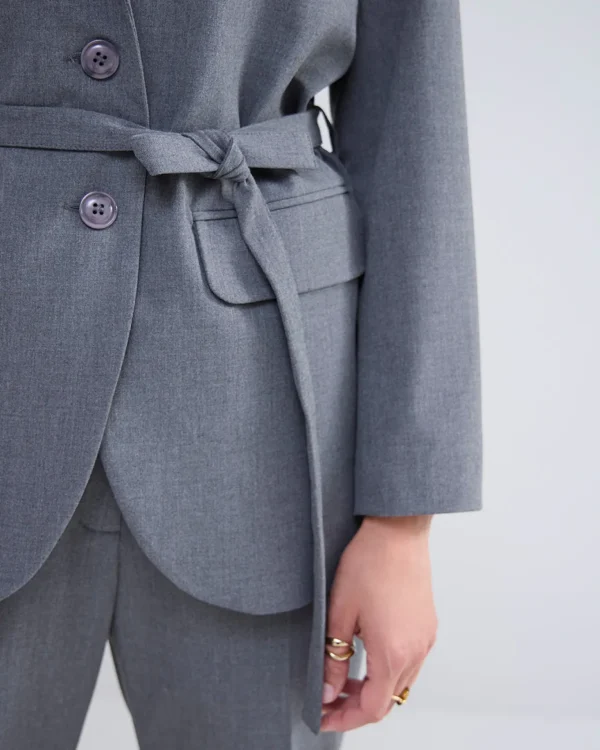 Boyfriend Blazer Met Stoffen Ceintuur>Summum Clearance
