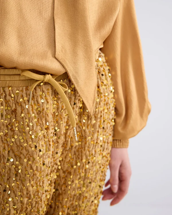 Broek Pailletten Velours>Summum Cheap