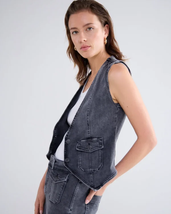 Denim Gilet>Summum Cheap