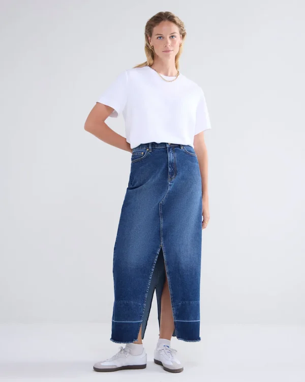 Denim Rok Hoge Split>Summum Hot