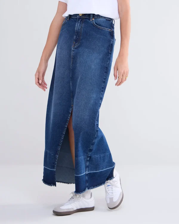 Denim Rok Hoge Split>Summum Hot