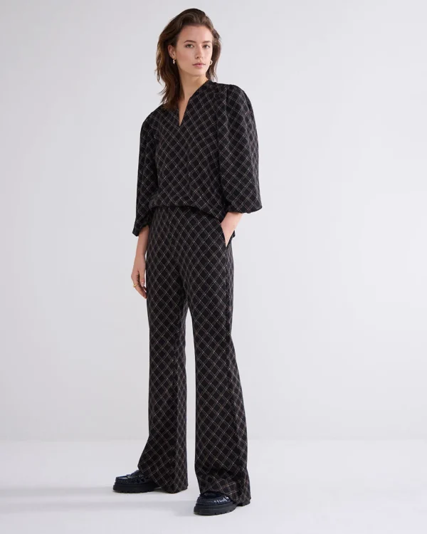 Flared Broek Ruitdessin>Summum Cheap