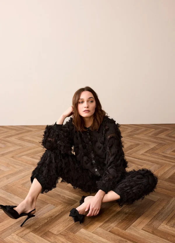 Fluffy Blouse Met Franjes>Summum Fashion