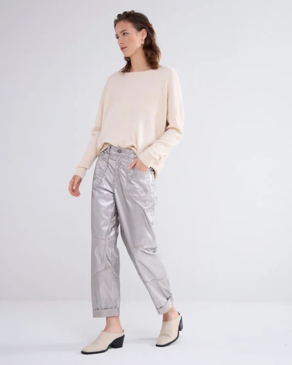 Foil Print Pants>Summum Discount