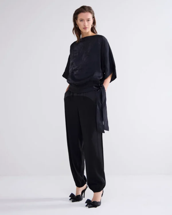 Glanzende Top Met Ceintuur>Summum Cheap