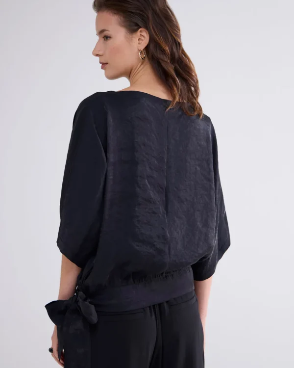 Glanzende Top Met Ceintuur>Summum Cheap