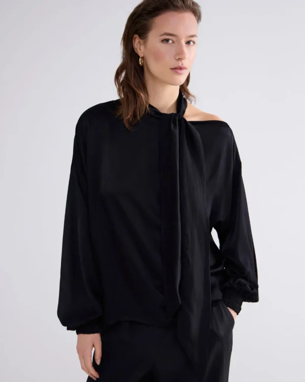 Glanzende Top Met Strik>Summum Best