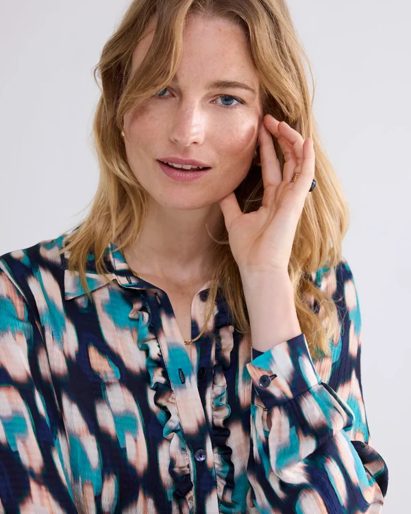 Ikat Blouse Met Ruches>Summum Cheap