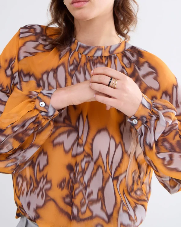 2-in-1 Top Met Gerimpelde Hals>Summum Store