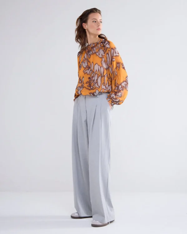 2-in-1 Top Met Gerimpelde Hals>Summum Store