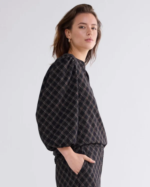 Jacquard Top Met Ruitjes>Summum Hot