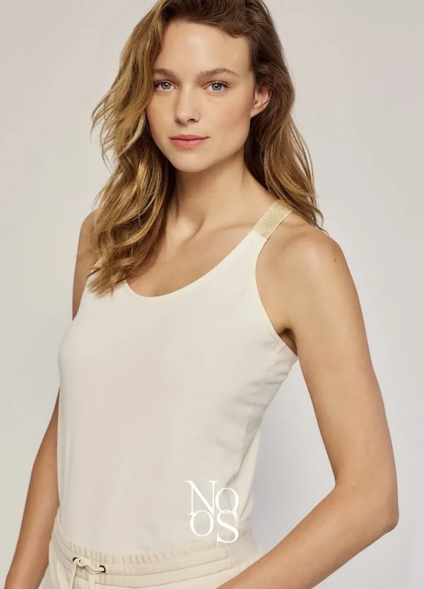 Luxury Basic Singlettop Met Gekruiste Schouderbanden>Summum Outlet