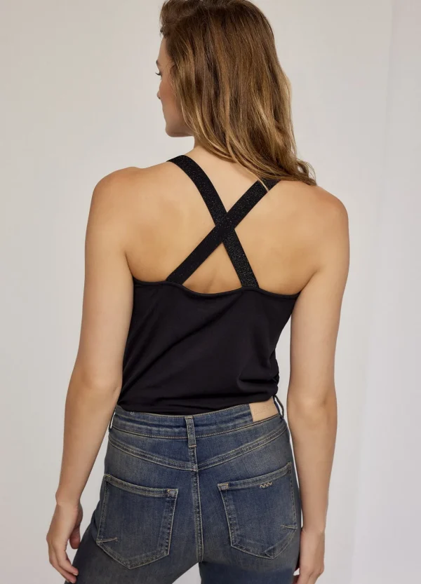 Luxury Basic Singlettop Met Gekruiste Schouderbanden>Summum Online