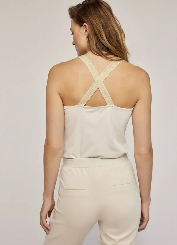 Luxury Basic Singlettop Met Gekruiste Schouderbanden>Summum Outlet