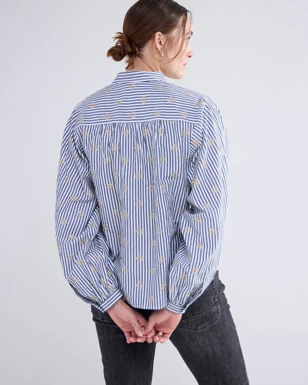 Metallic Bloemen Blouse>Summum Hot