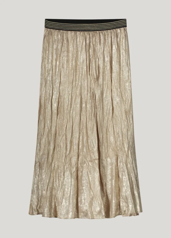Metallic Gekreukelde Rok>Summum Cheap
