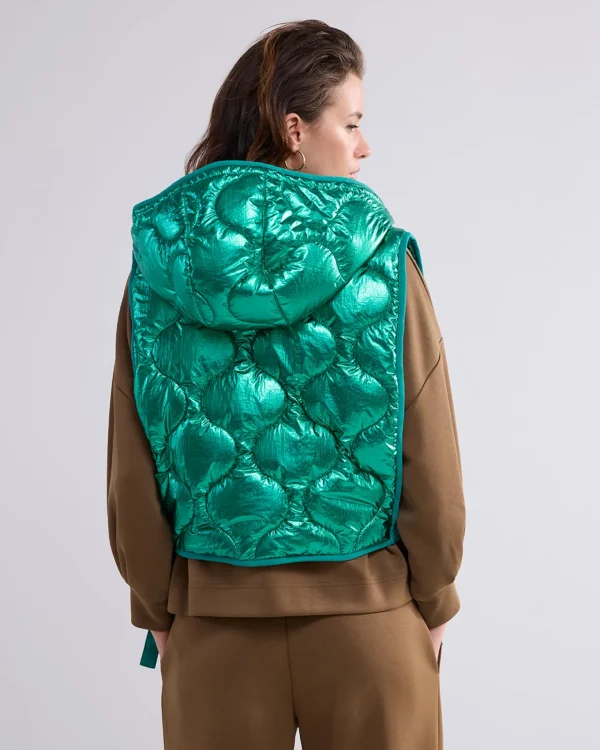Metallic Mock Collar>Summum Fashion