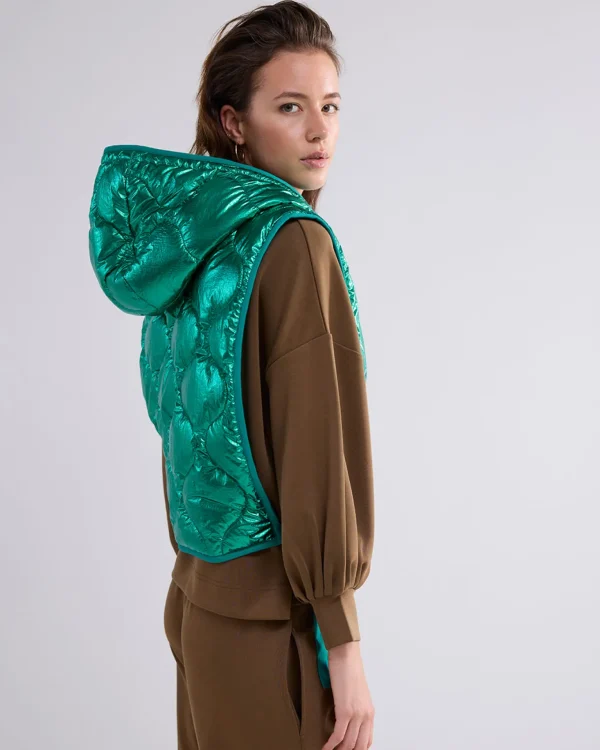 Metallic Mock Collar>Summum Fashion