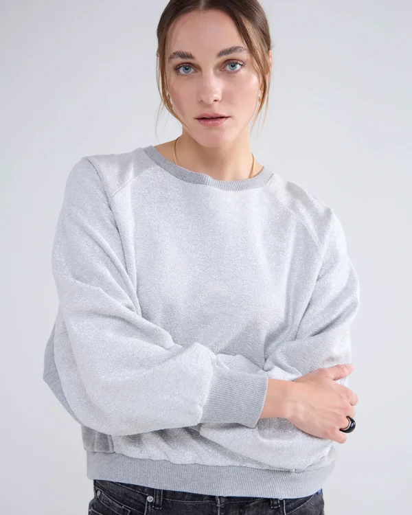Metallic Sweatshirt Ronde Hals>Summum Hot