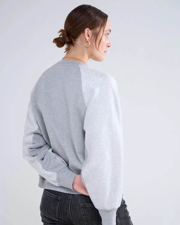 Metallic Sweatshirt Ronde Hals>Summum Hot