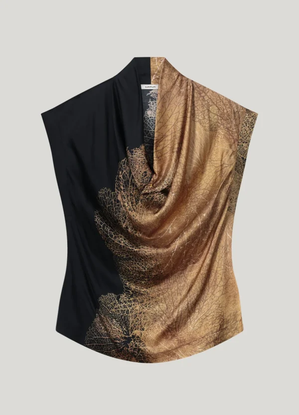 Mouwloze Top Met Bladprint>Summum Cheap