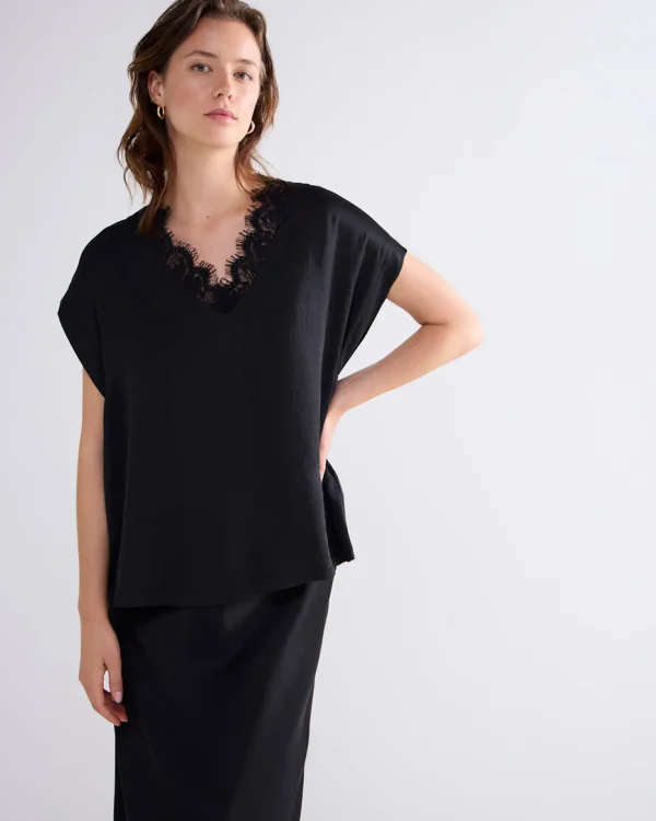Mouwloze Top Met Kant>Summum Sale