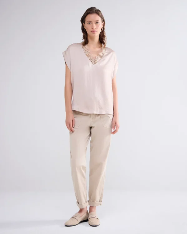 Mouwloze Top Met Kant>Summum Shop