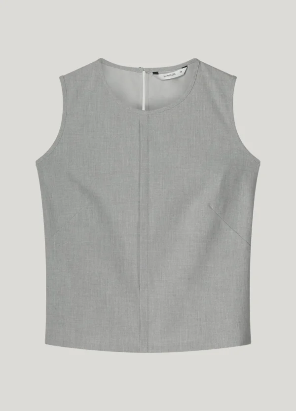 Mouwloze Top Met Taft Achterkant>Summum Fashion