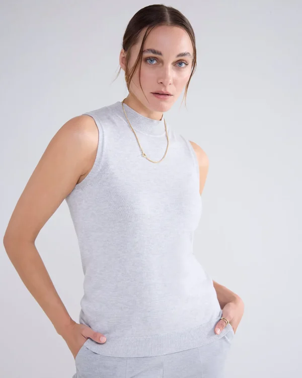 Mouwloze Top Rib-boordje>Summum Outlet