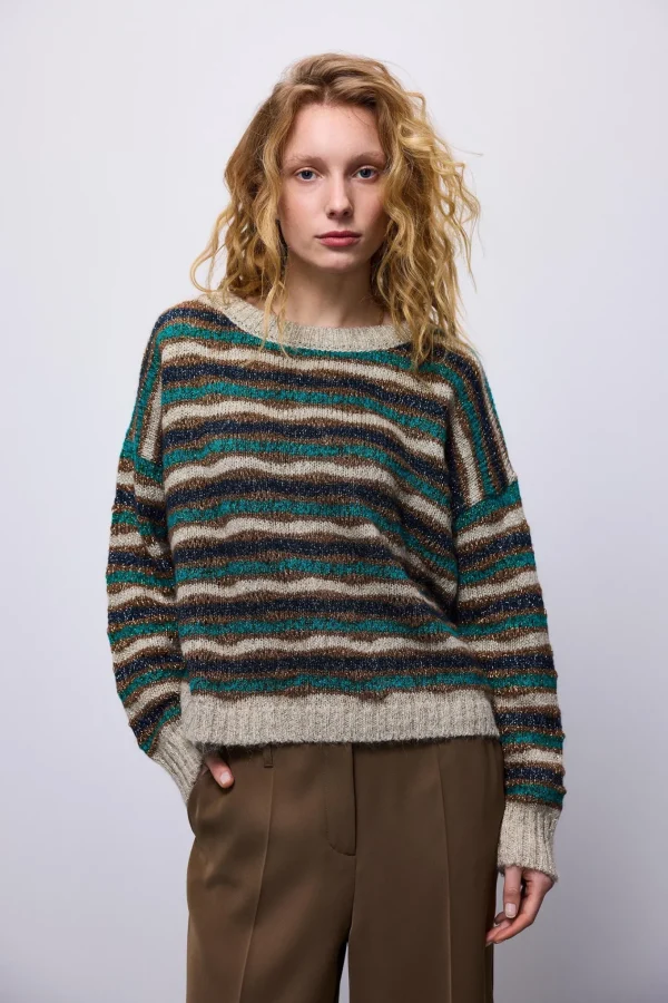Multi Colour Alpaca Lurex Sweater>Summum New