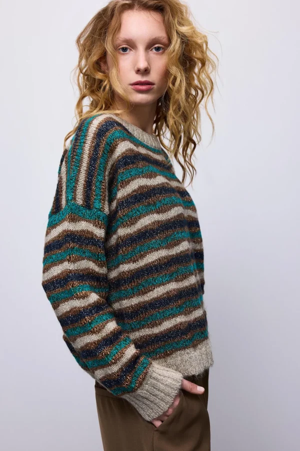 Multi Colour Alpaca Lurex Sweater>Summum New
