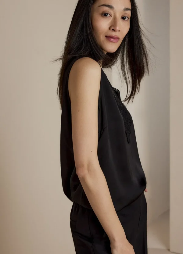 Satijnen Top Met Kant>Summum Flash Sale