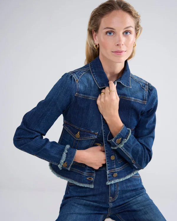 Slim Fit Denim Jacket>Summum Cheap