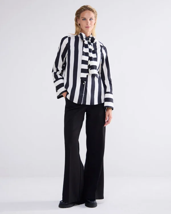 Streepjesblouse Met Strik>Summum Online
