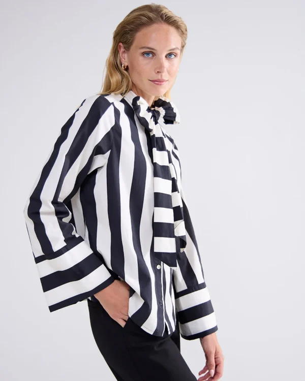 Streepjesblouse Met Strik>Summum Online