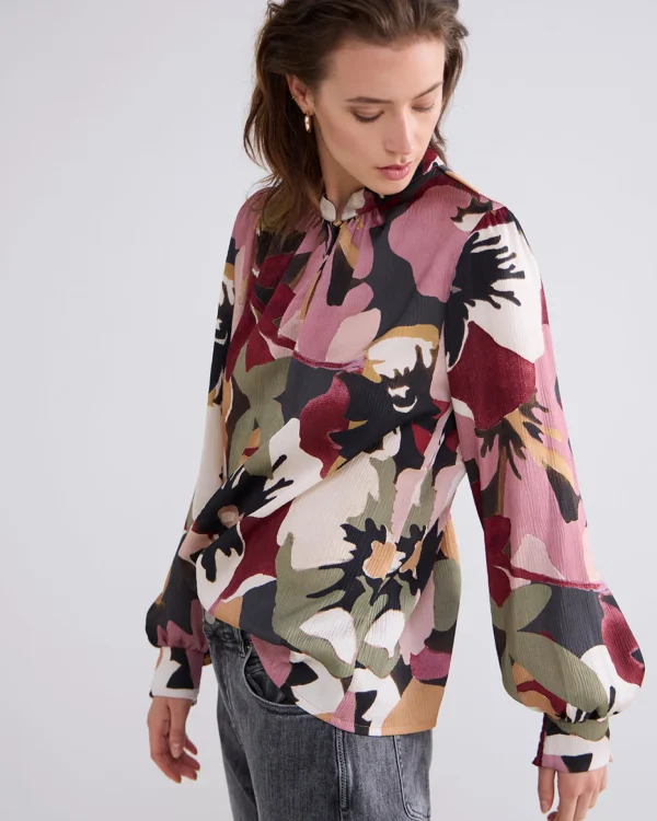 Top Met Bloemenprint>Summum Best Sale