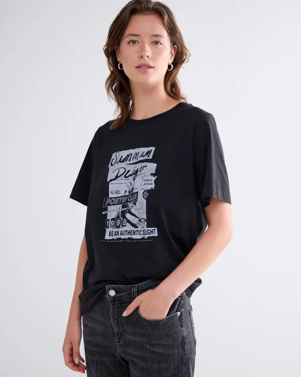 T-shirt Met Tekst>Summum Fashion