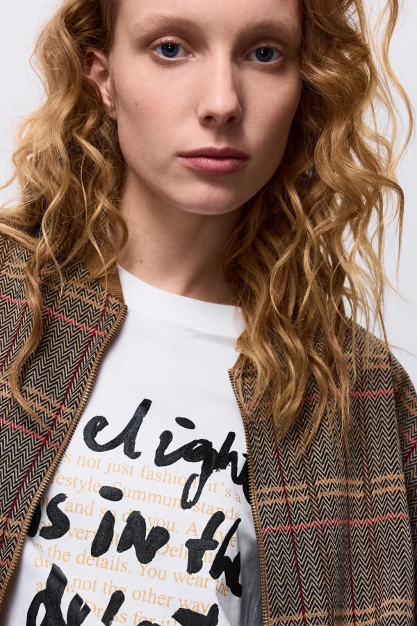 T-shirt Met Tekst>Summum Hot