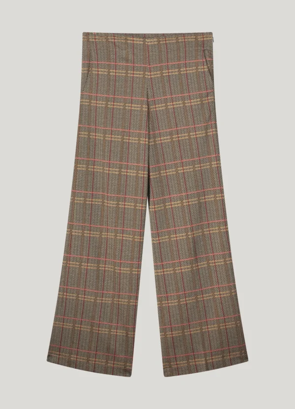 Wijde Broek Met Ruiten>Summum Fashion